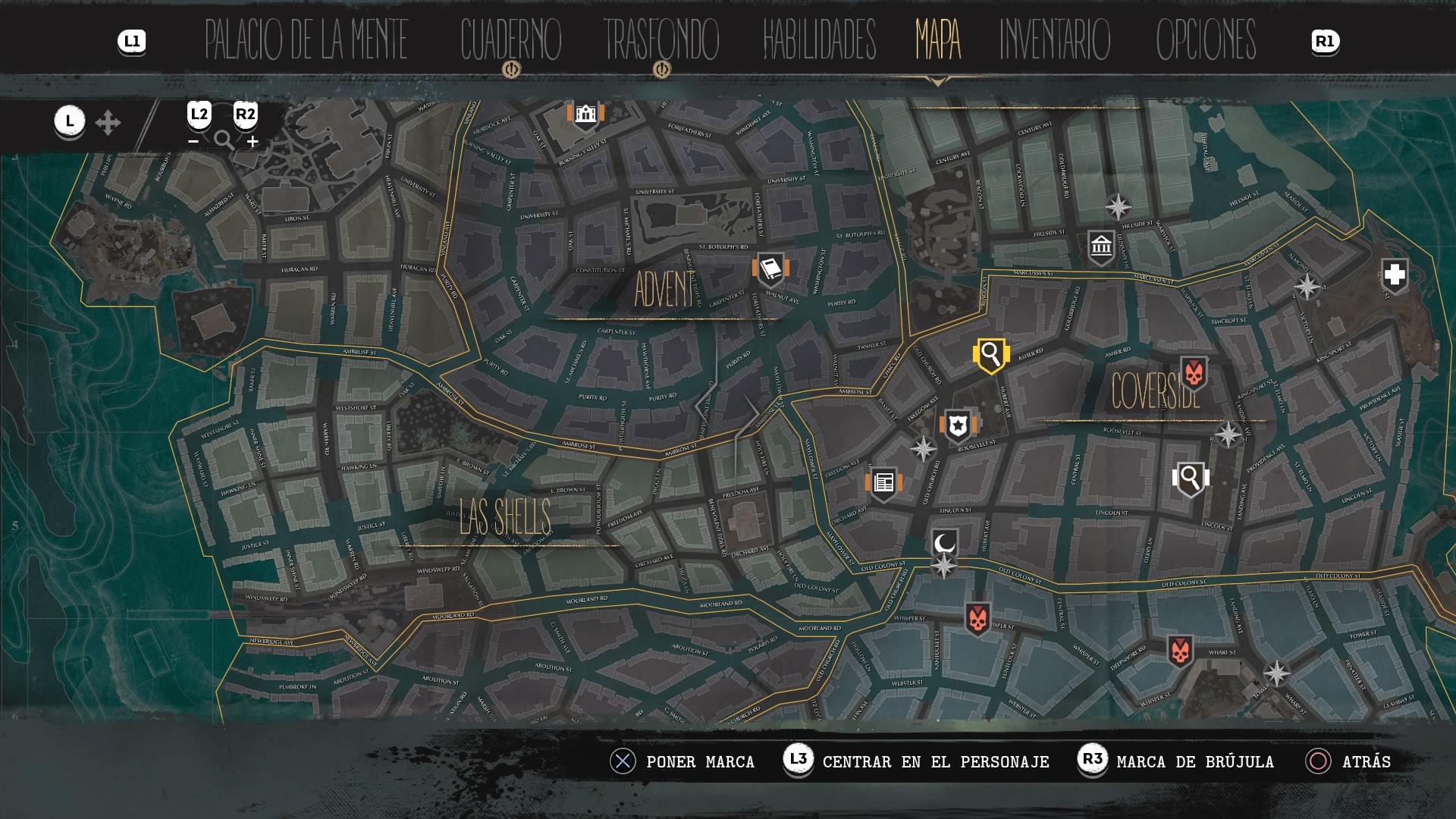 the sinking city map